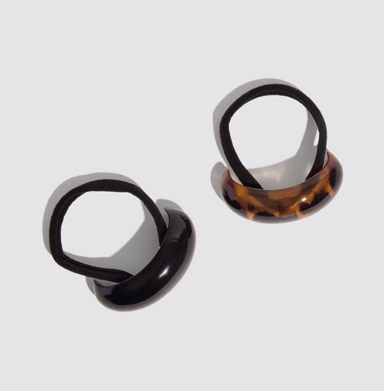 Kitsch Black & Tort Cloud Cuffs Medium