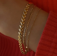 Leah Alexandra Herringheart Bracelet Gold Vermeil