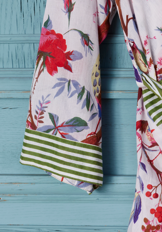 Bird Of Paradise Kimono White