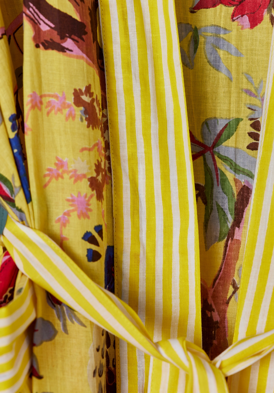 Bird Of Paradise Kimono Yellow