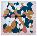 Satin Scarf Abstract Pink Floral