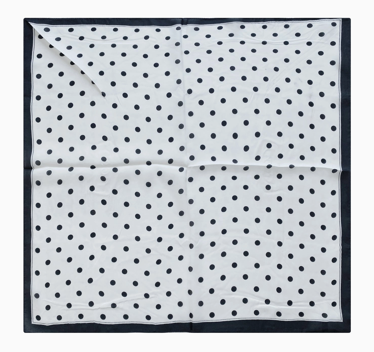 Satin Scarf Cream Dots
