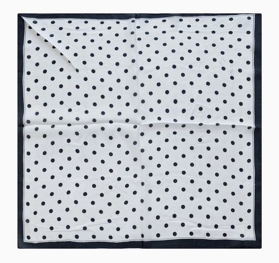 Satin Scarf Cream Dots