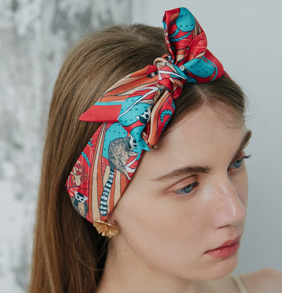 Madagascar Silk Skinny Scarf