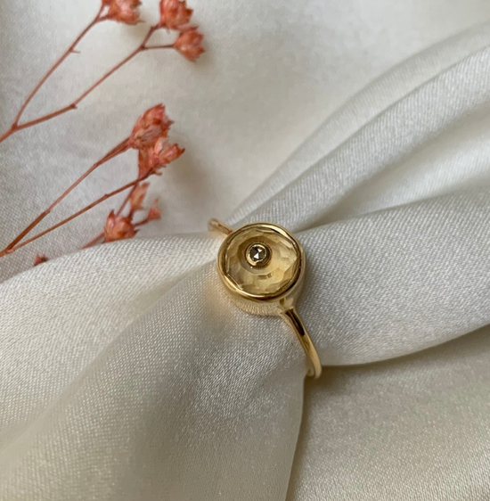 Sophie Deschamps Diamond & Citrine Ring