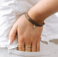 Glee Baby Bee Bracelet Smokey Quartz