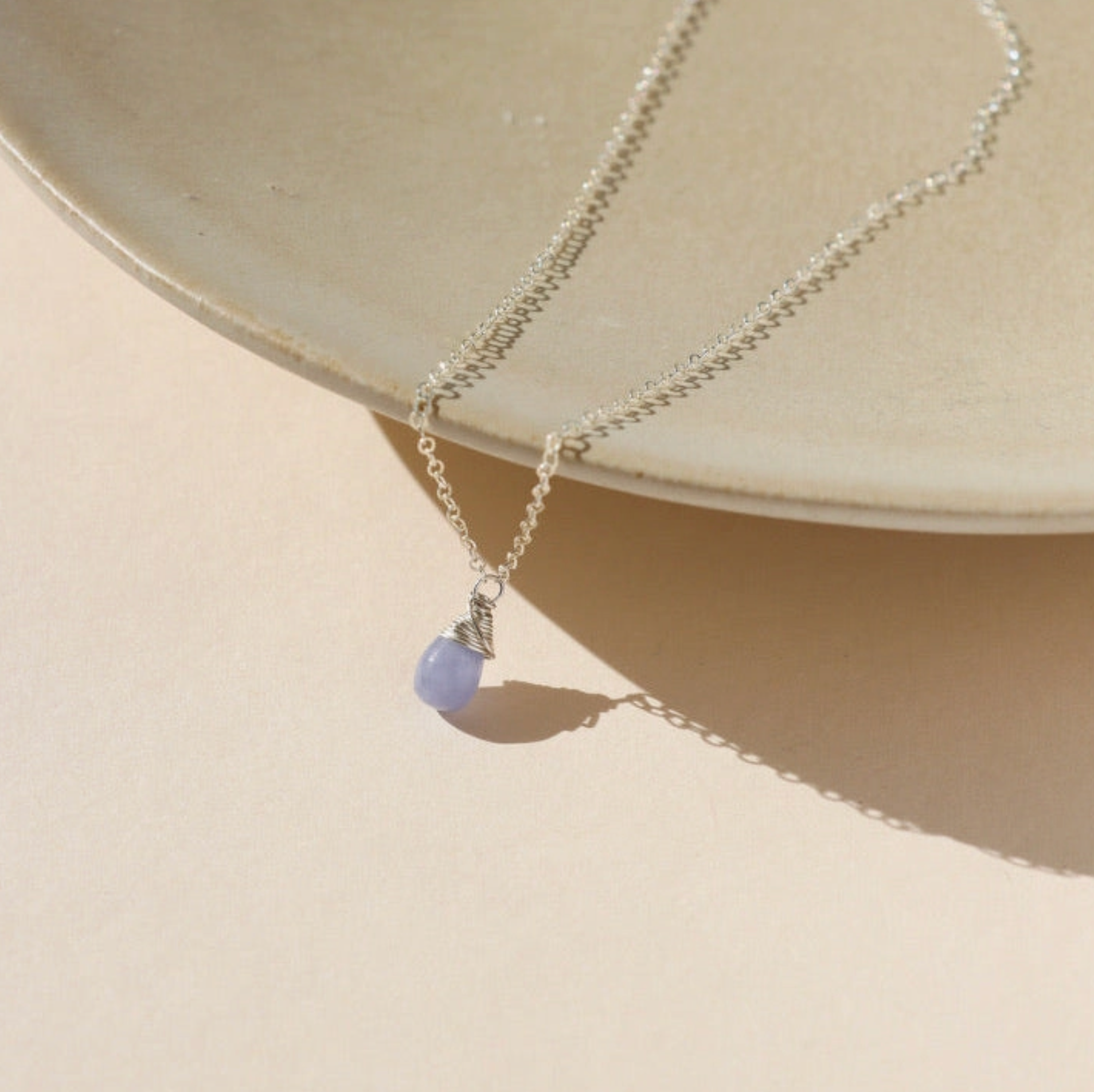 Token Lavender Drop Necklace