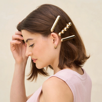 Kitsch Gold Metal Barrettes