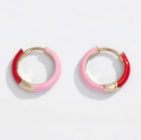 Larissa Loden Two Tone Reversible Enamel Huggies