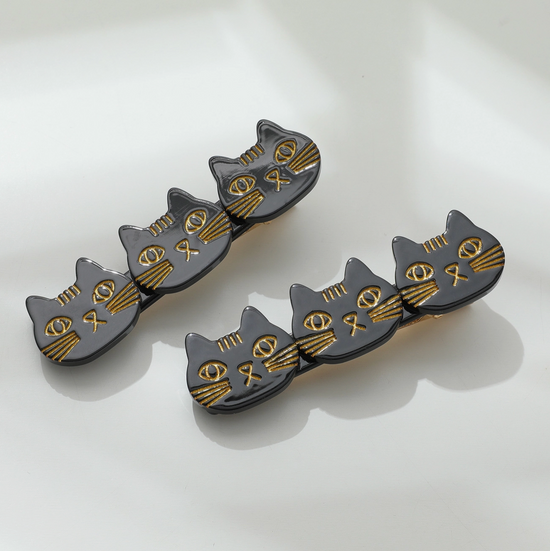 Cat Face Barrette Set/2