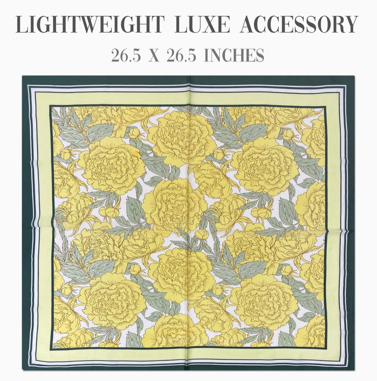 Yellow Floral Satin Scarf