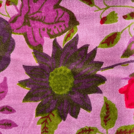 Napoli Velvet Pouch Rosas Lavender