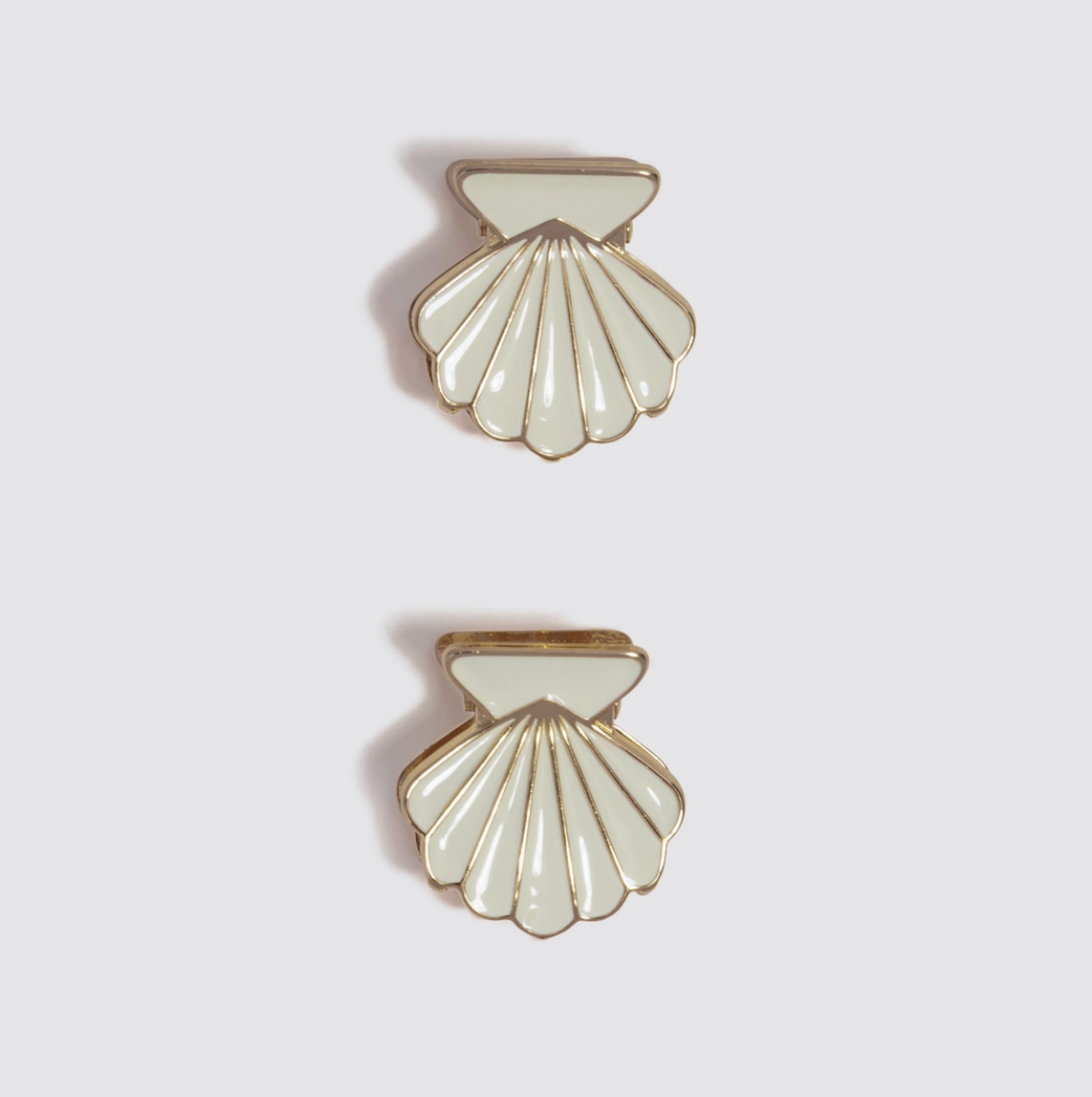 Kitsch Metal Clam Shell Hair Cip 2 Pc Set