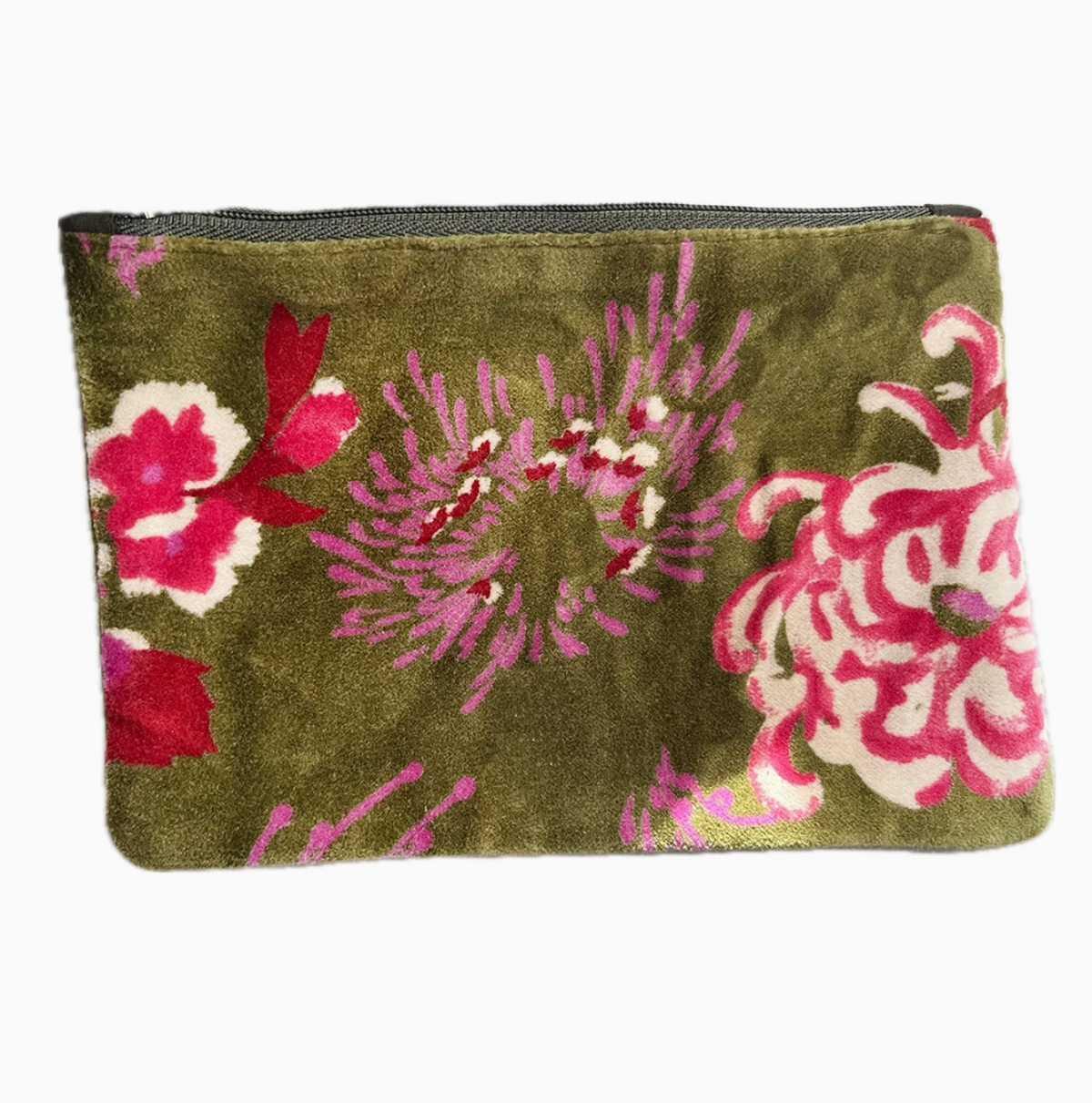 Rome Velvet Pouch Fuji Green
