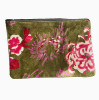 Rome Velvet Pouch Fuji Green