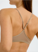 Blush Micro Lace Trim Bralette Truffle