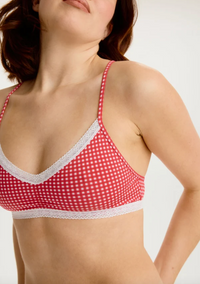 Blush Micro Lace Trim Bralette Ruby