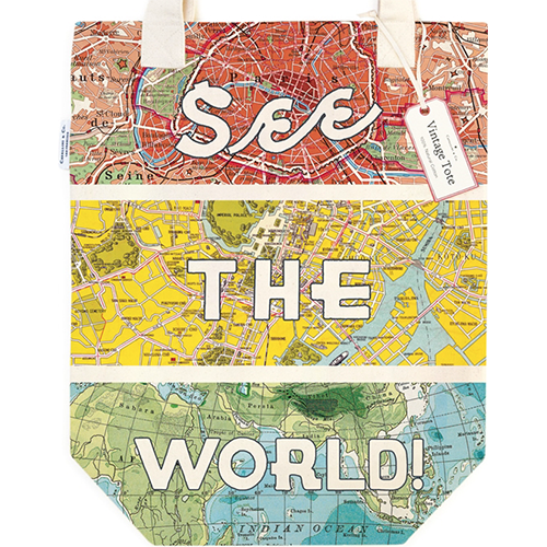 Cavallini See The World Tote Bag