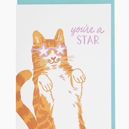 Star Cat Friendship Card