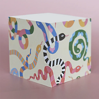 Colorful Snakes Sticky Note Cube