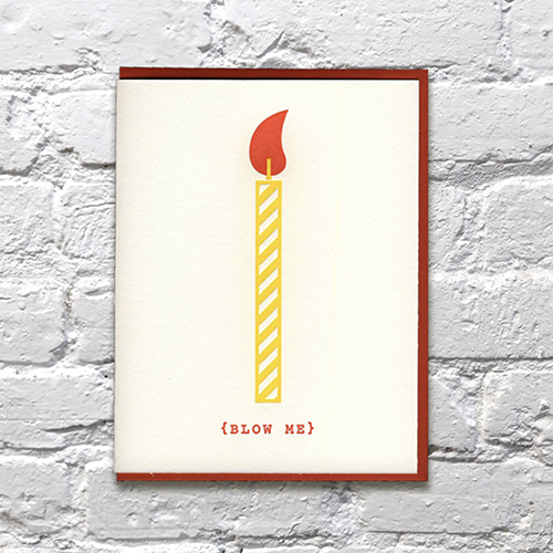 Card Birthday Blow Me