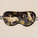 Black Parrot Silk Eye Mask