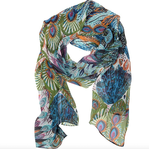 Peacock Pattern Scarf