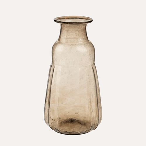 Vase en verre recyclé fumé