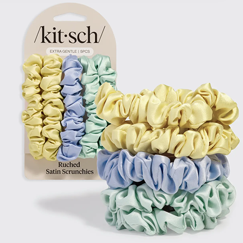 Kitsch Ruched Satin Scrunchies