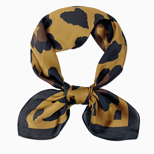 Satin Scarf Leopard Spots