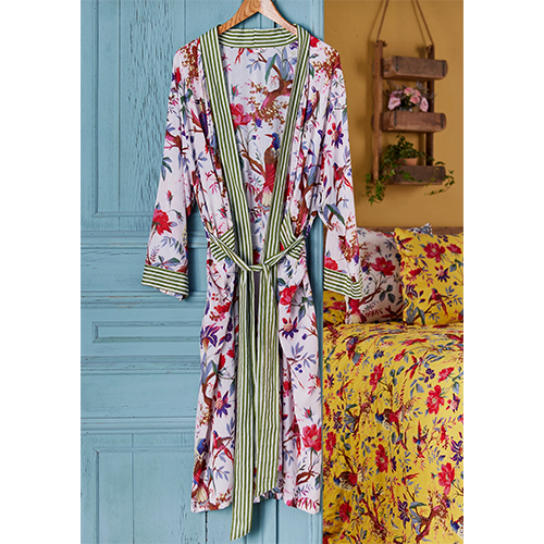 Bird Of Paradise Kimono White