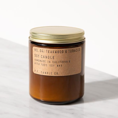 Bougie P.F. Candle Teck et Tabac