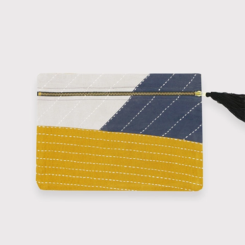 Asha Colorblock Pouch Clutch