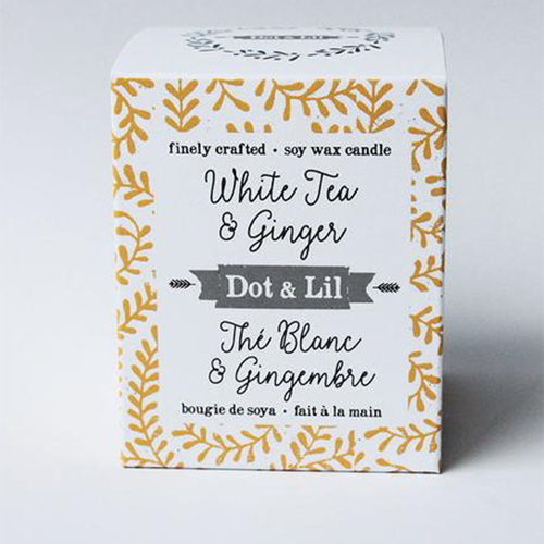 Dot & Lil White Tea and Ginger Candle
