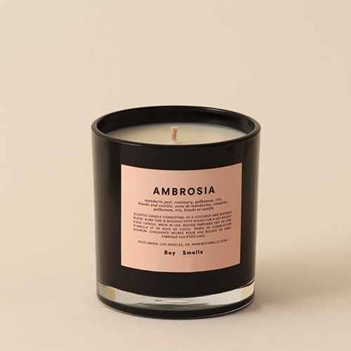 Boy Smells Candle Ambrosia