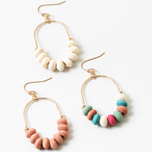 Wooden Bead Earrings