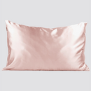 Taie d'oreiller en satin Kitsch bleu brume