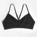 Blush Micro Lace Trim Bralette Black