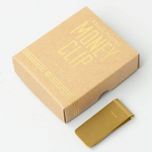 Brass Plated "Think" money clip