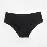 Culotte Hipster en Dentelle Micro avec Finition en Blush Noir
