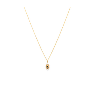 Leah Alexandra Evil Eye Necklace Sapphire