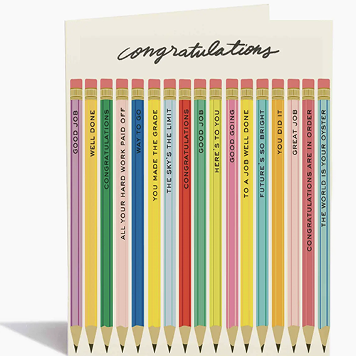 Pencil Congratulations Card