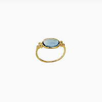 Sophie Deschamps Gold Plated Hermitage Topaz Ring