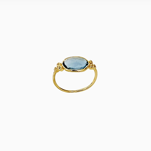 Sophie Deschamps Gold Plated Hermitage Topaz Ring