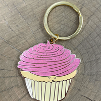 Porte-clés Cupcake Princesse Pailleté