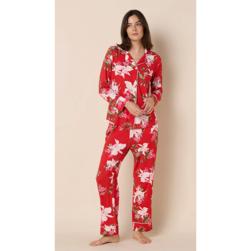 The Cat's Pajamas Flora Festiva Pima Knit Pajama