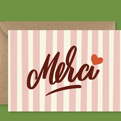 Merci Stripes Card