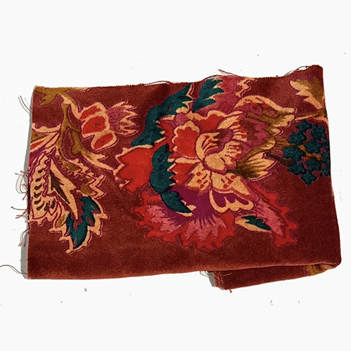 Napoli Velvet Pouch Reddish Flower