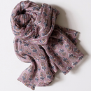 Malin Mauve Block Print Scarf