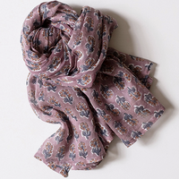 Malin Mauve Block Print Scarf